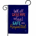 Patio Trasero Deserve Respected Support Feminism 13 x 18.5 in. Double-Sided Decorative Vertical Garden Flags for PA4072427